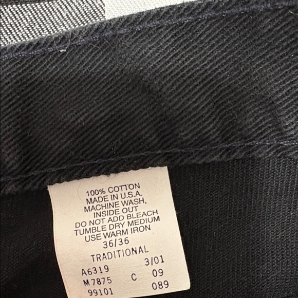 USA Harley Davidson Black Traditional Jeans Men Size 36 x 34 Long Cotton Tapered - Picture 5 of 11